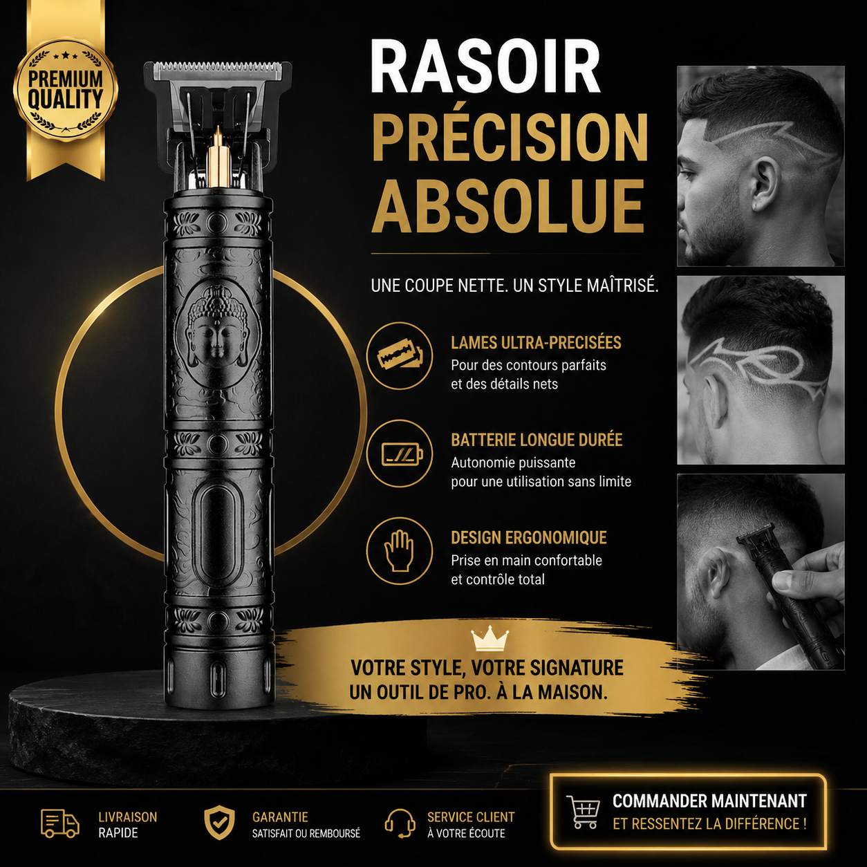 Tondeuse à Cheveux et Barbe Sans Fil