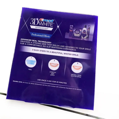 Bandes Blanchissantes 3D Crest Whitestrips – Résultats Professionnels à Domicile authentiques.