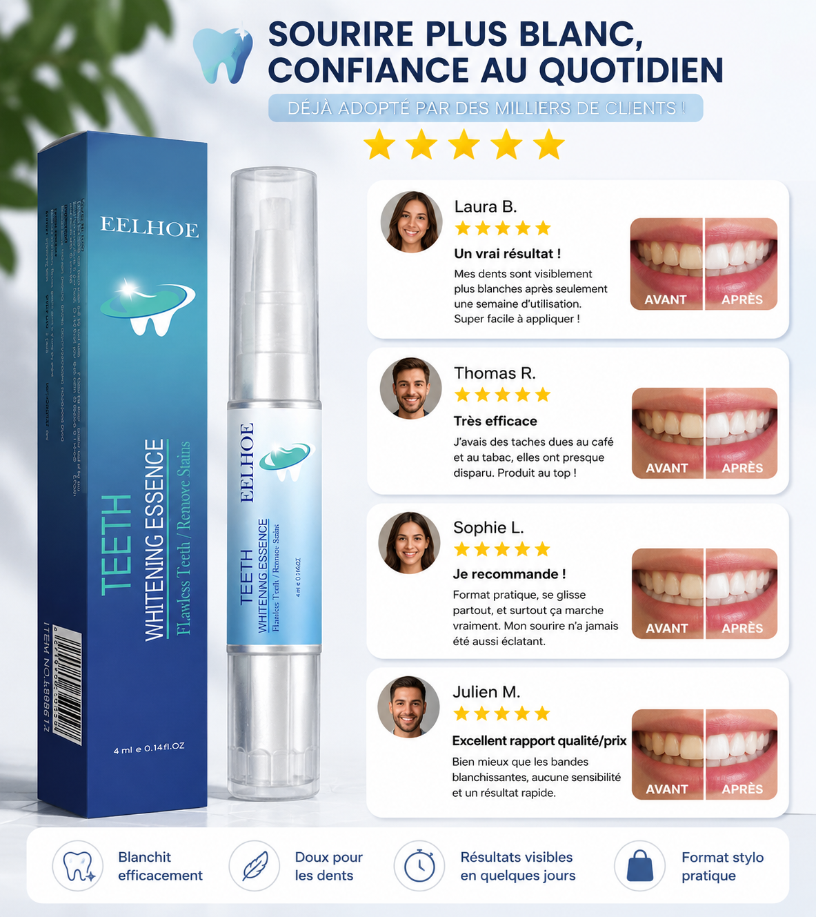 Puresmile : Stylo de blanchiment dentaire